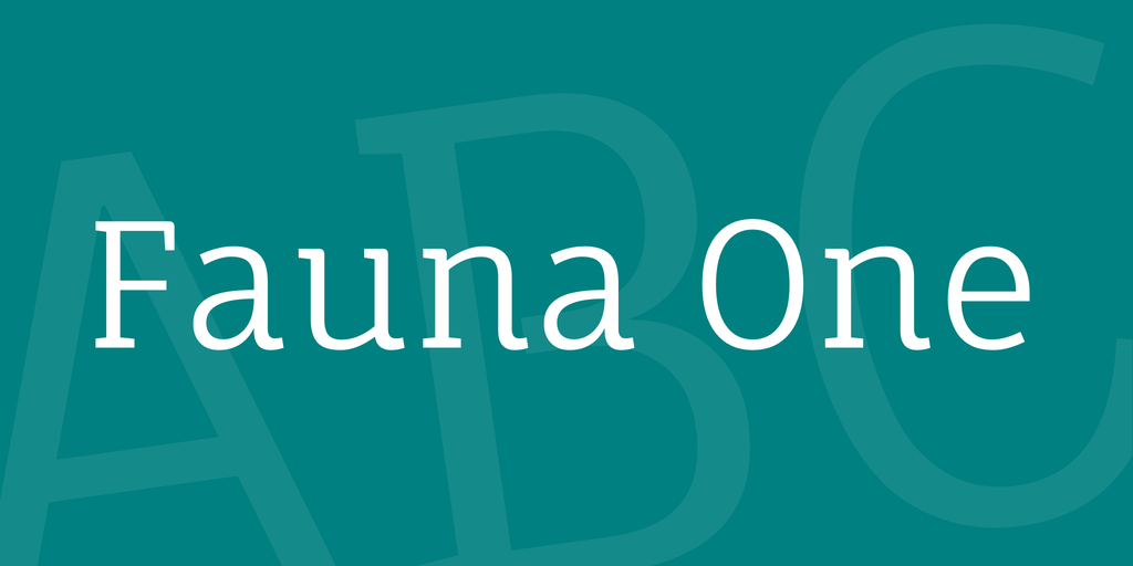 The font Fauna One.