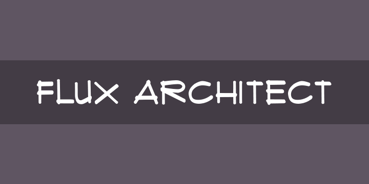 The font Flux Architect.