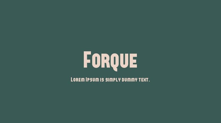 The font Forque.