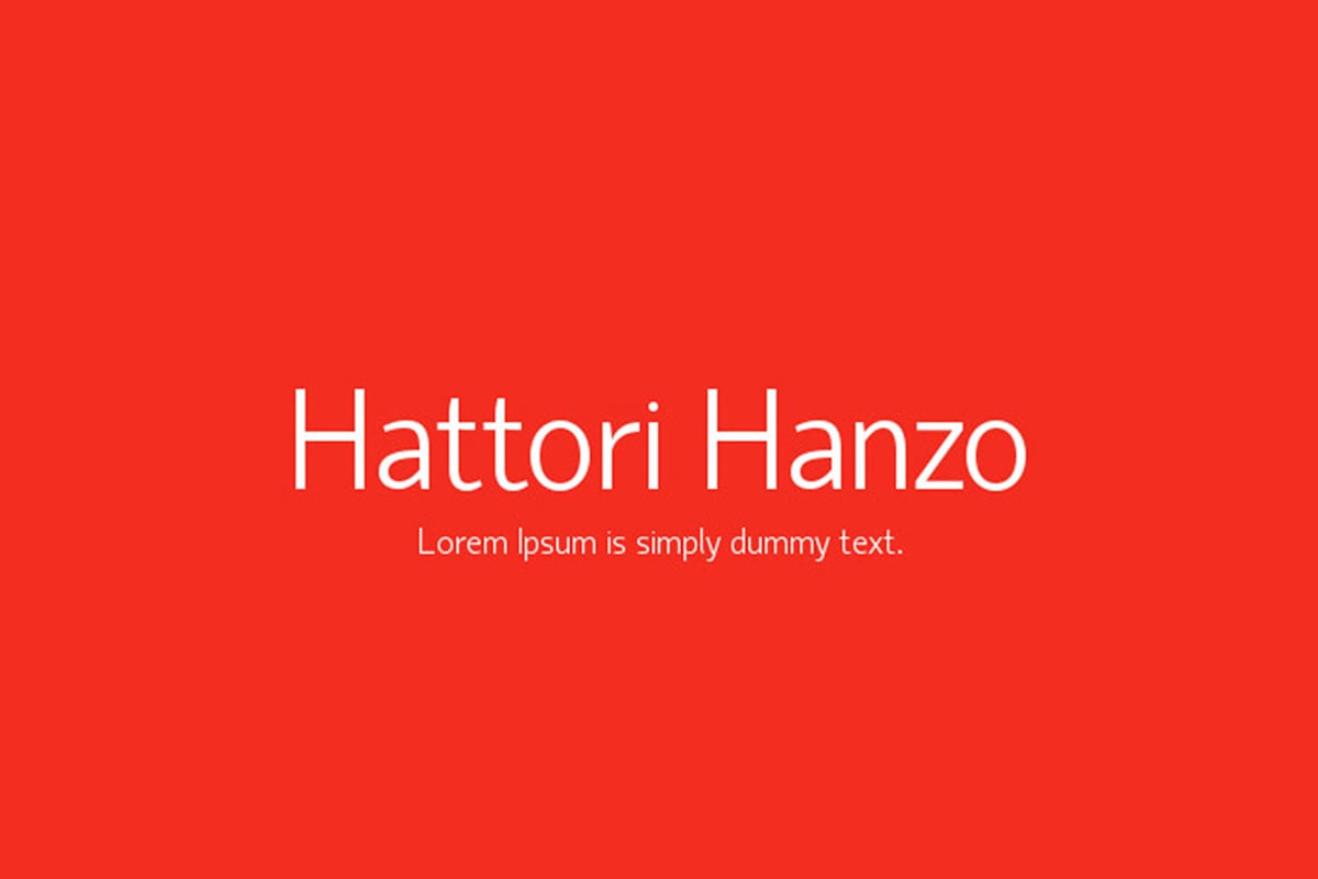 The font Hattori Hanzo.