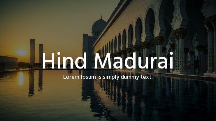 The font Hind Madurai.