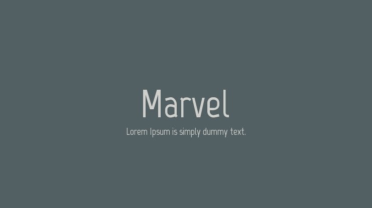 The font Marvel.