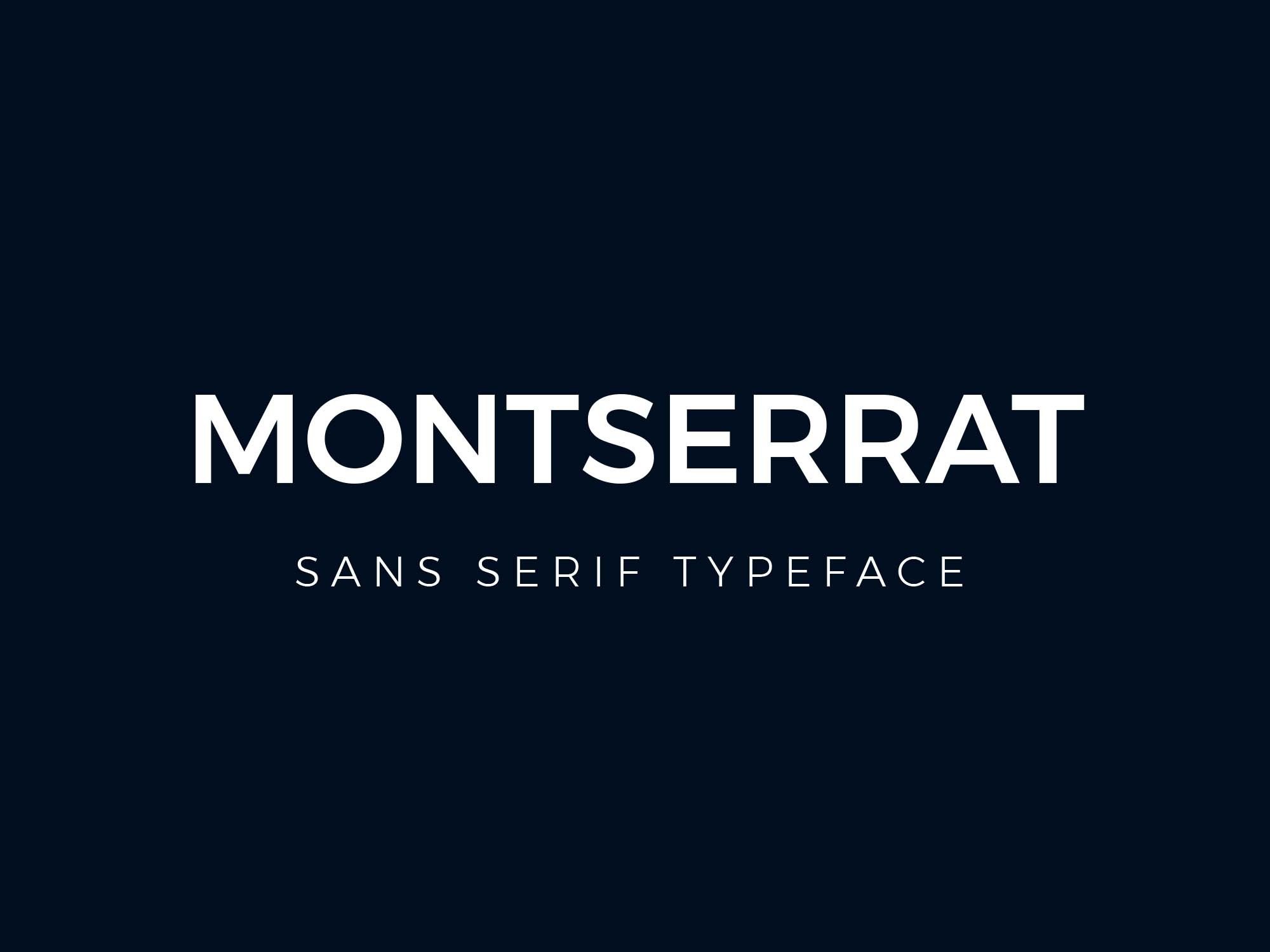 The font Montserrat.