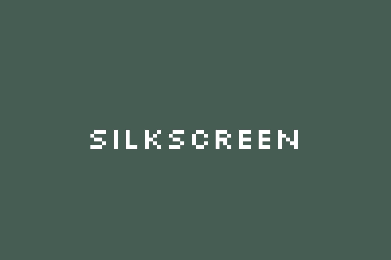 The font Silkscreen.