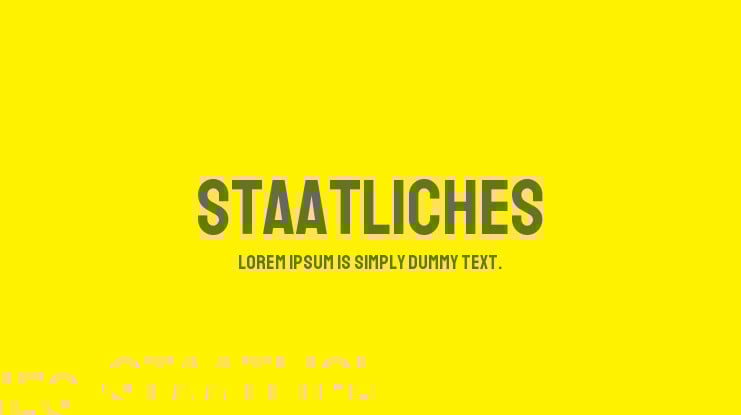 The font Staatliches.