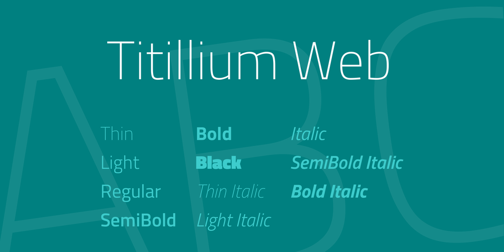 The font Titillium Web.