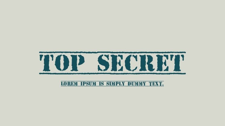 The font Top Secret.
