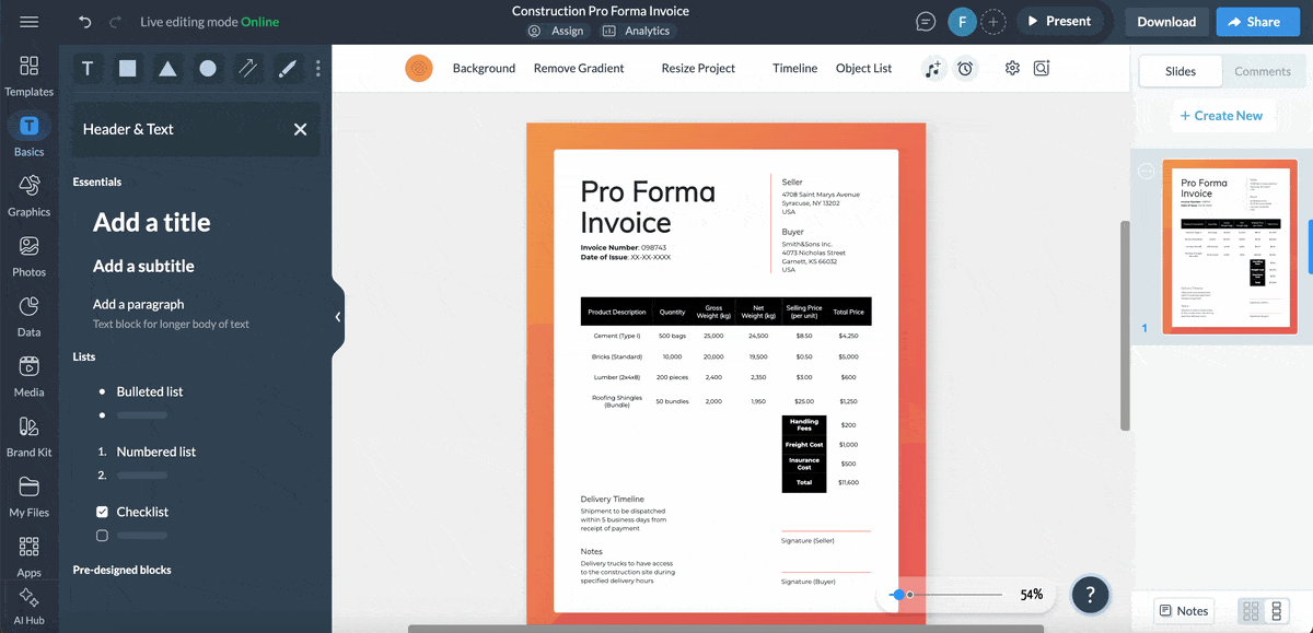 how to create an invoice - Visme