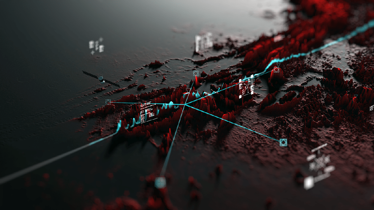 A data visualization showcasing the Mars 2024 mission.