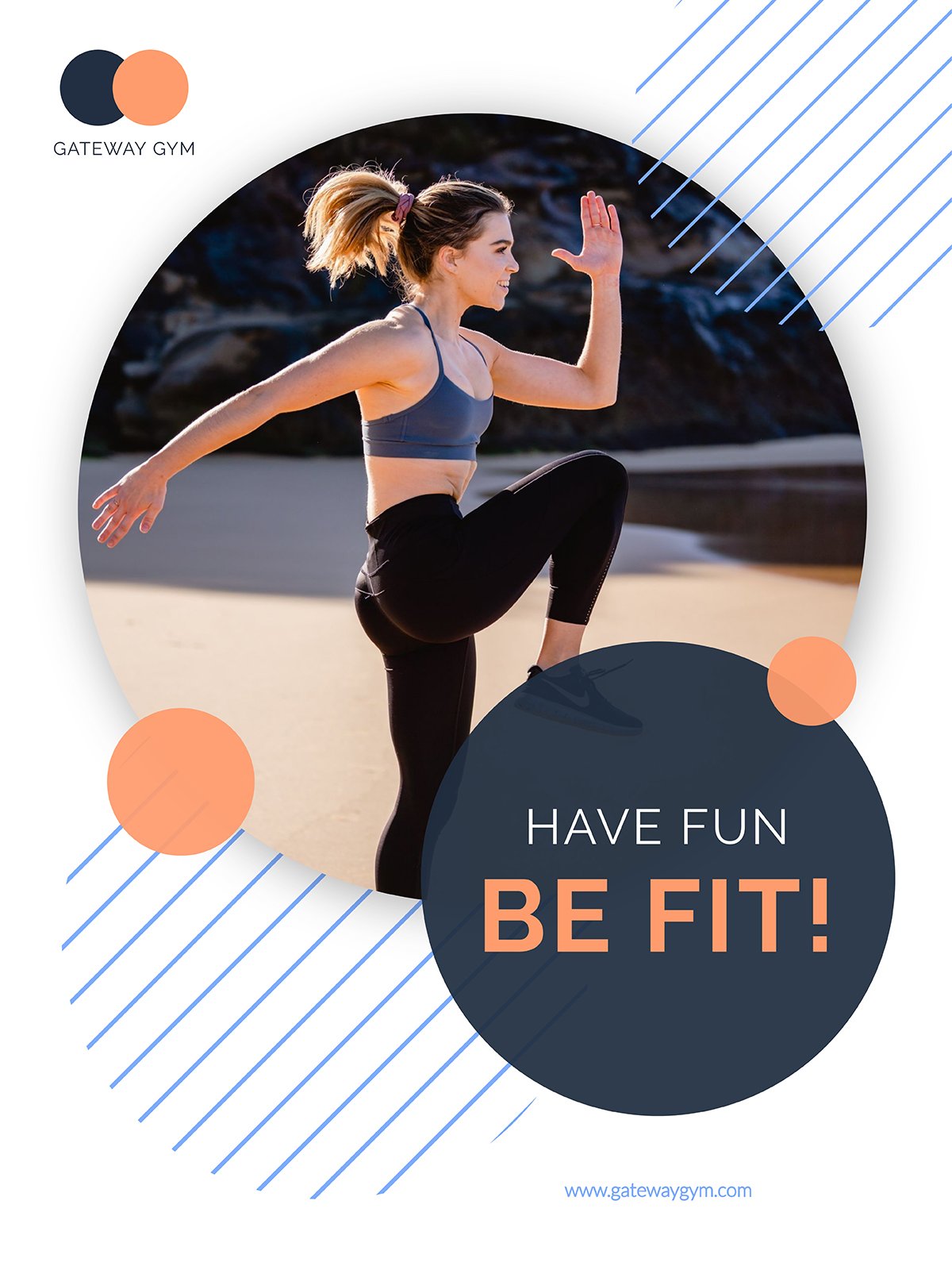 A poster template available to customize in Visme.