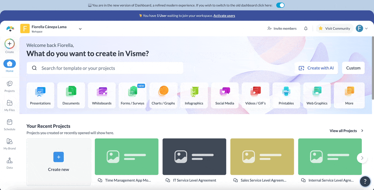 A video of mockup templates available in Visme's editor.