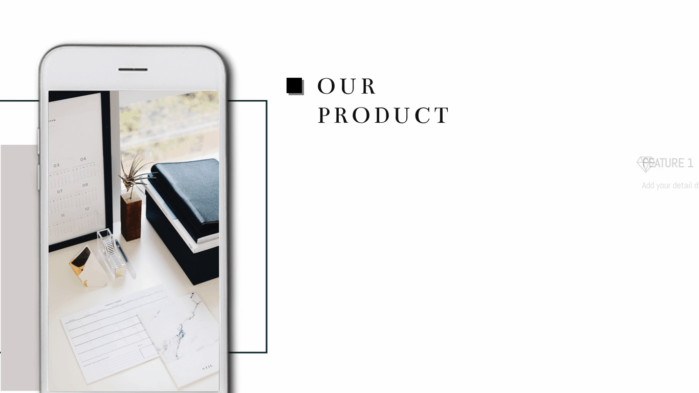 An example of animated bullet points on a presentation slide.