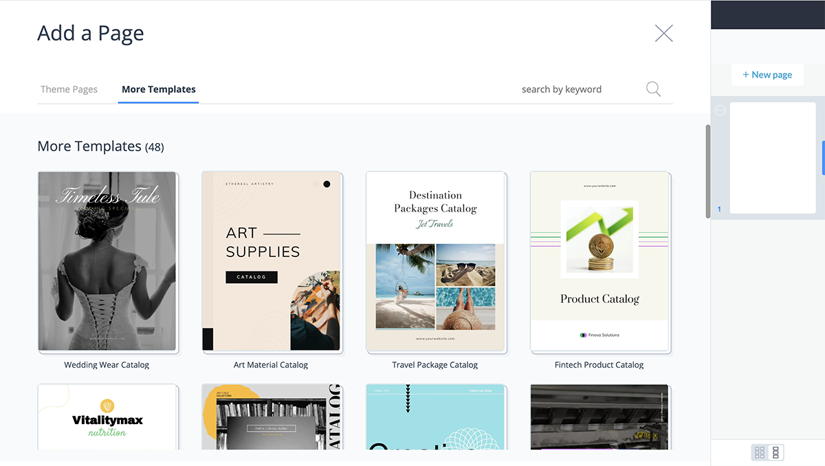 How to add more pages into your product catalog.