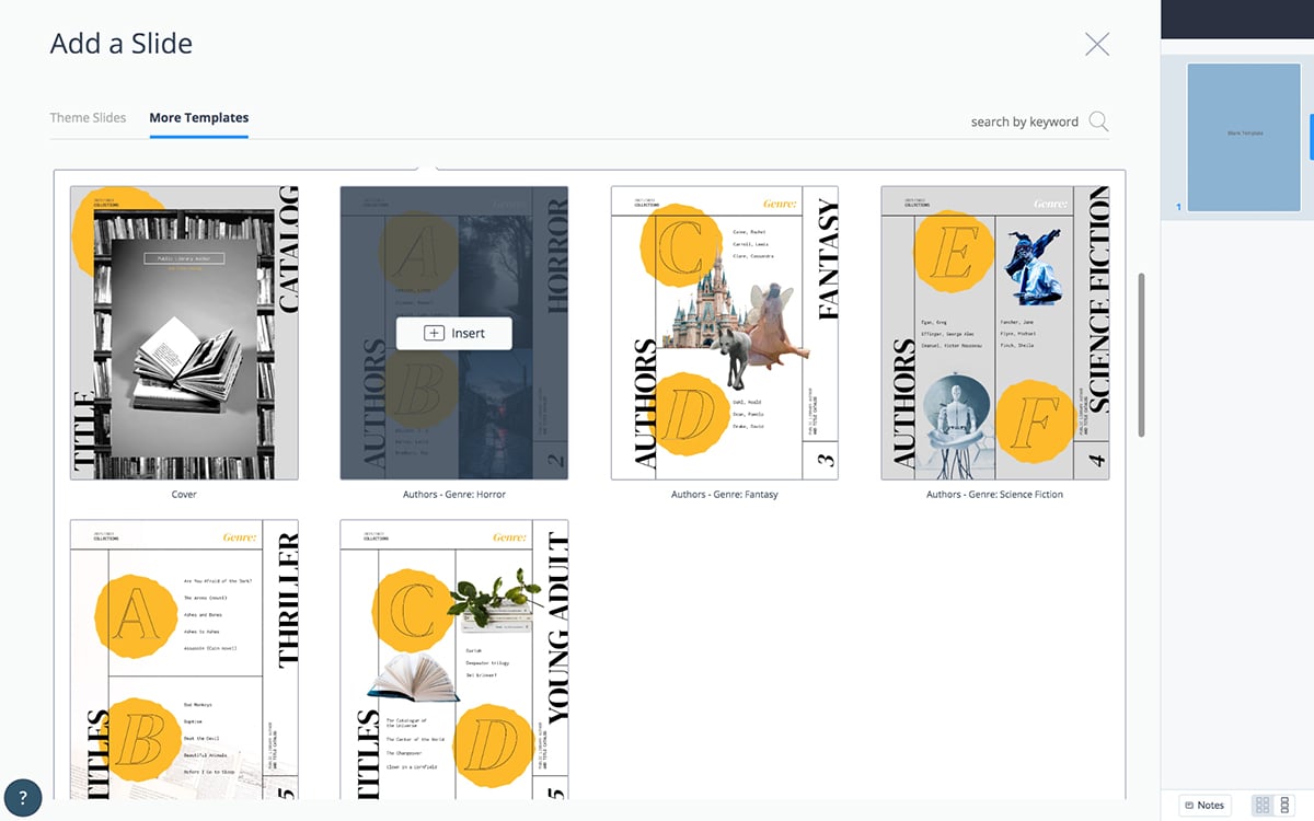 How to add a page from a template in Visme.