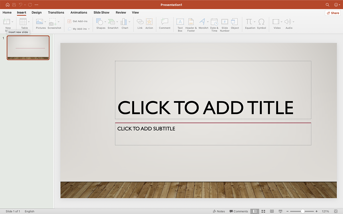 Creating a presentation in PowerPoint.