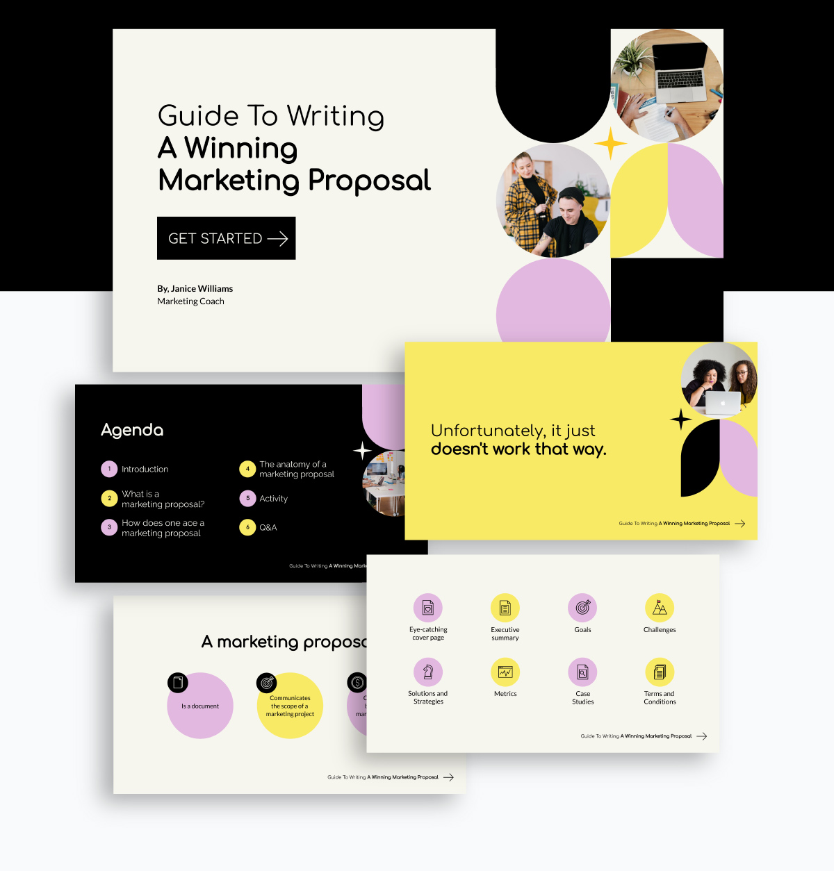 A webinar template available to customize in Visme.