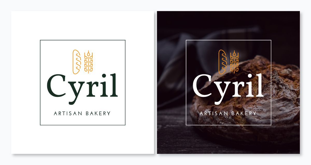 A bakery logo template available to customize in Visme.