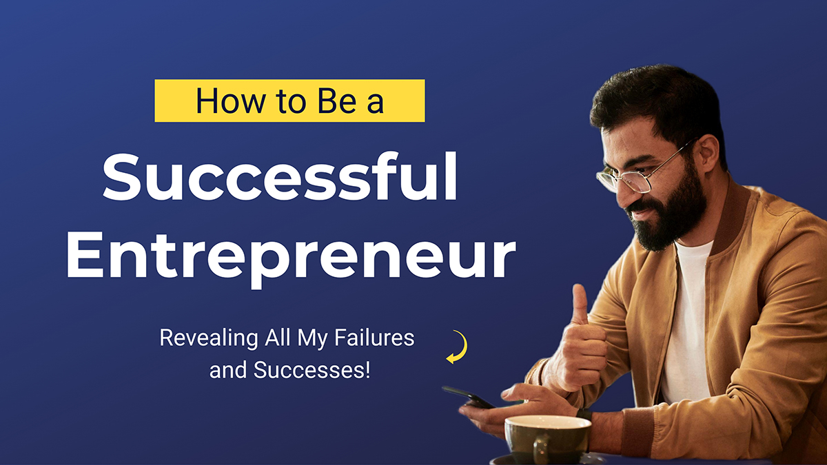 A YouTube thumbnail template available to customize in Visme.