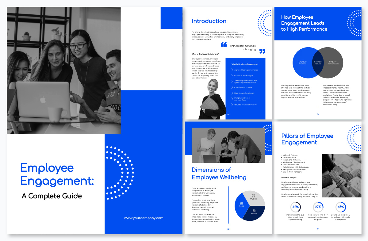 A white paper template available to customize in Visme.