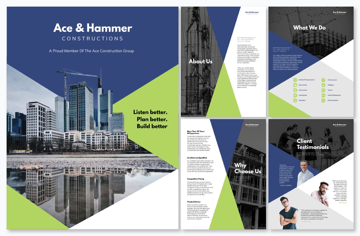 A booklet template available to customize in Visme.