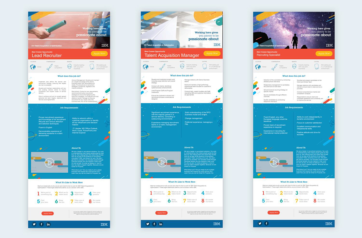 IBM's job listing infographics.