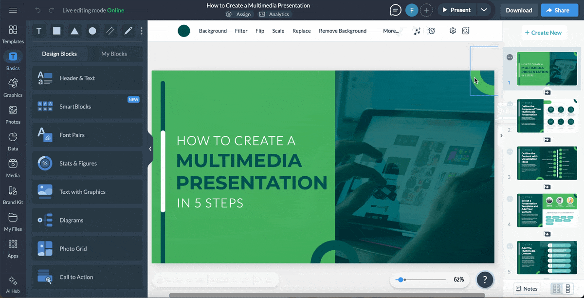 how to make a video presentation - adding manual animations