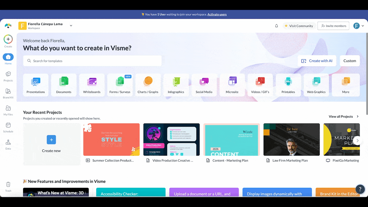 how to make a video presentation - GIF of AI Presentation Maker from prompt to finished slides