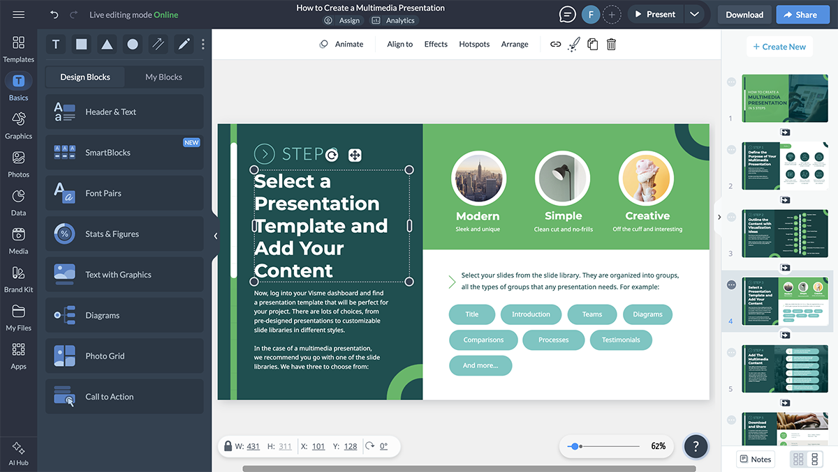 how to make a video presentation - update content in your video presentation