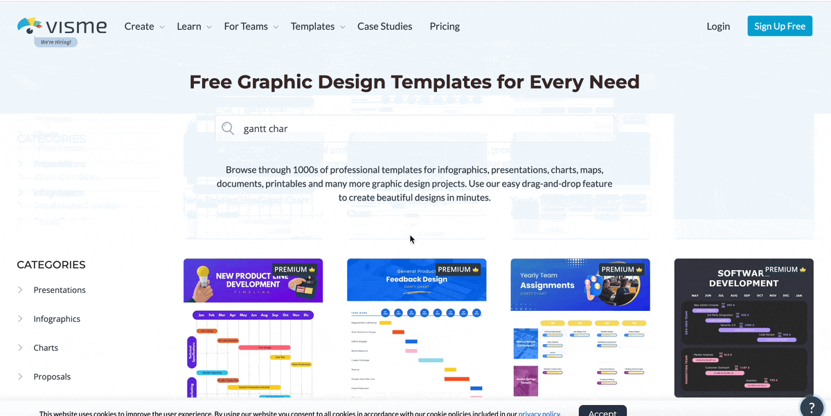 how to pick a template and customize in Visme