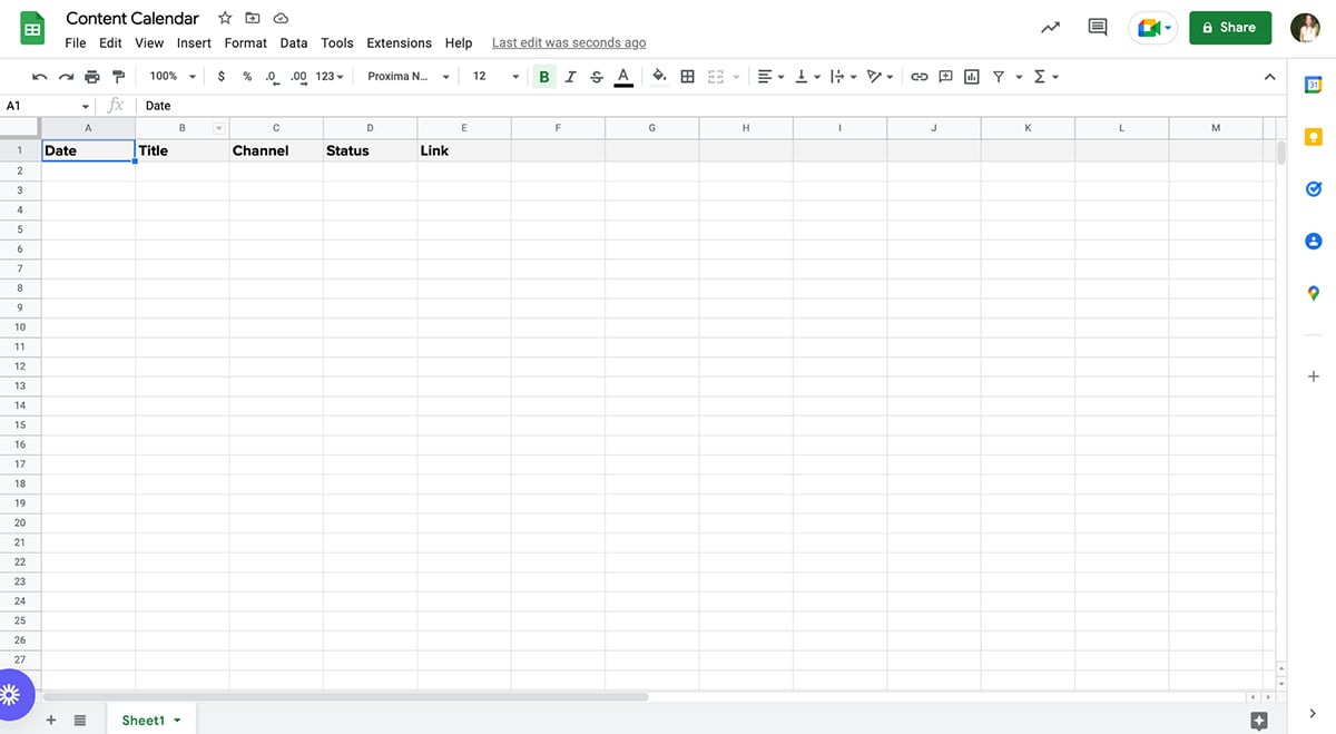 Google Sheets