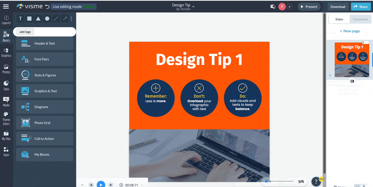 how to tag team members and leave design notes