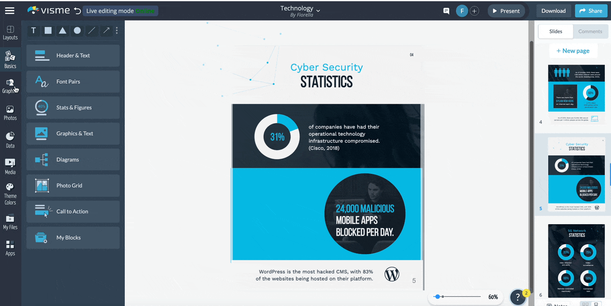 how to drag and drop any visual onto your project in Visme