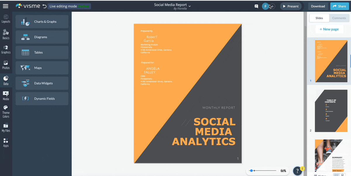 How to download reports in Visme