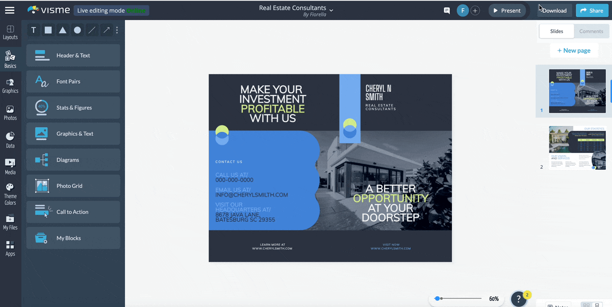 how to download the brochure in different formats