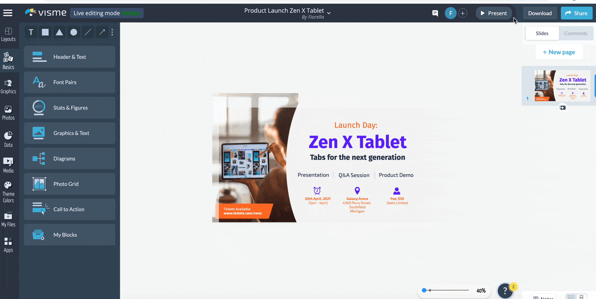 how to add interactivity to templateswith animation, hover effects, pop-ups or links