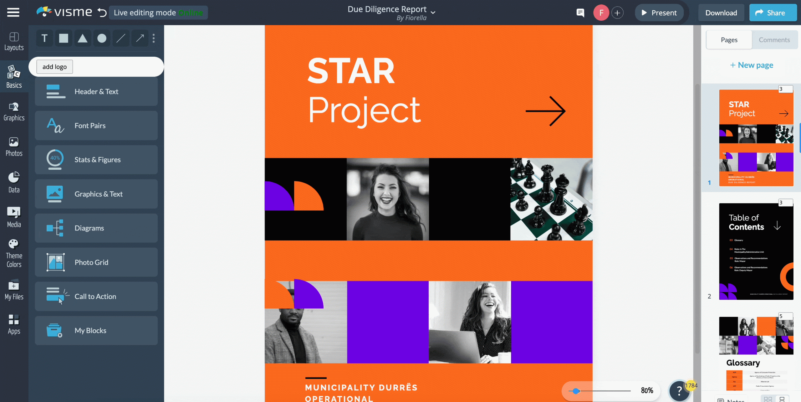 how to add team members to a design project in Visme