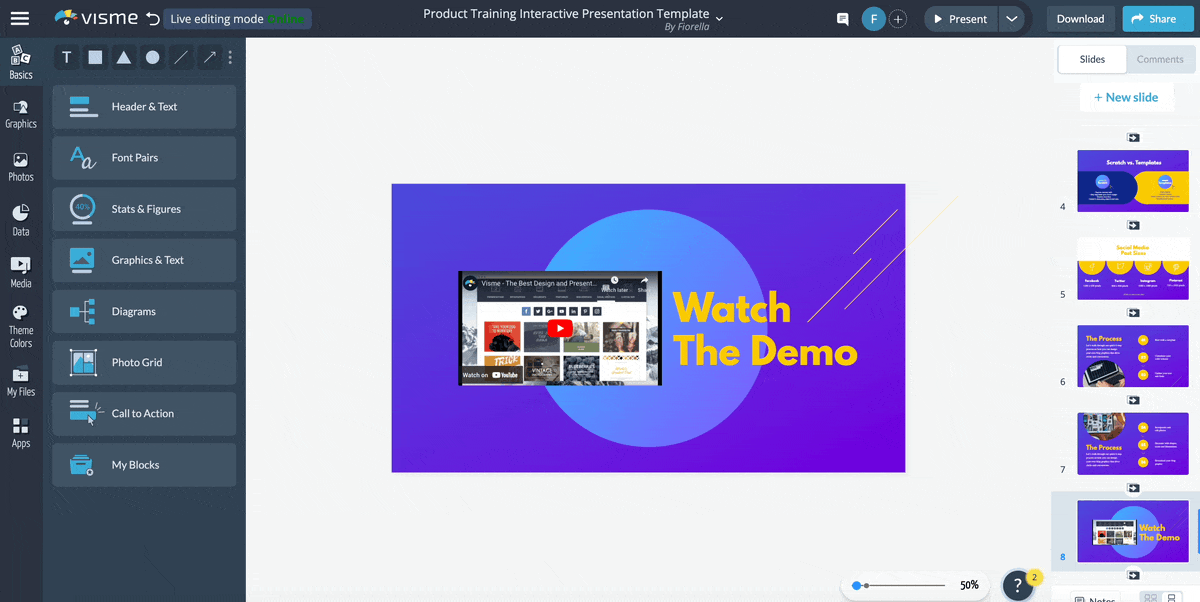 Training content - Visme webinar
