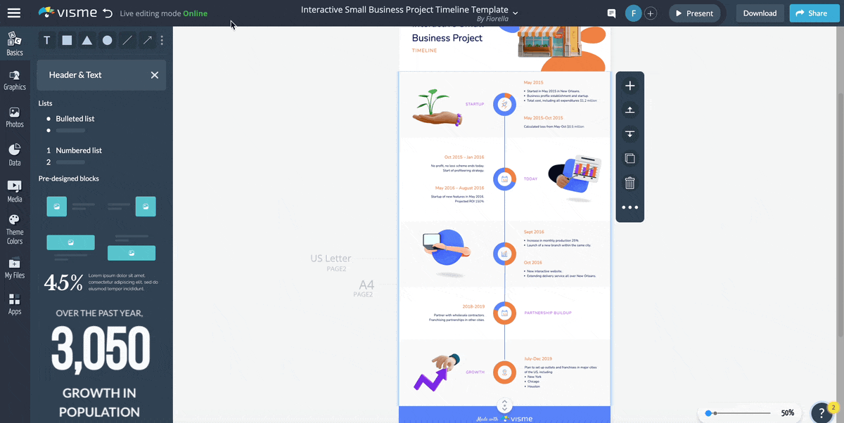 product roadmap - adding columns and changing the order of the features