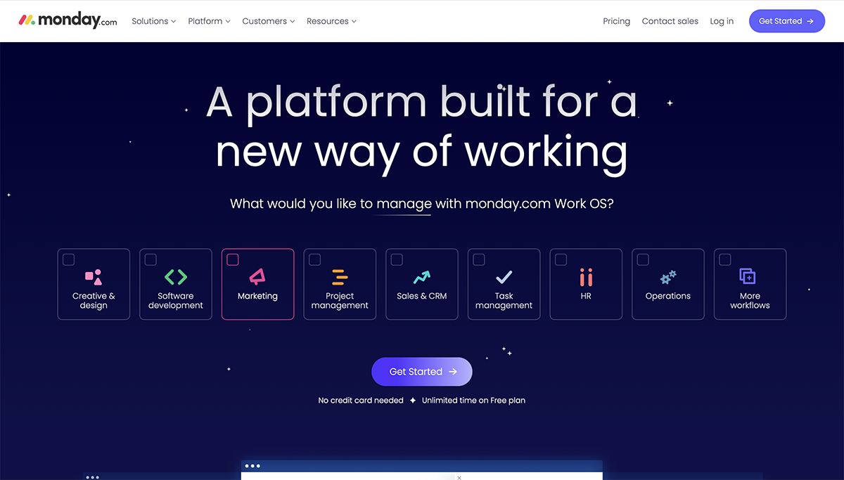 sales strategy planning - Monday.com