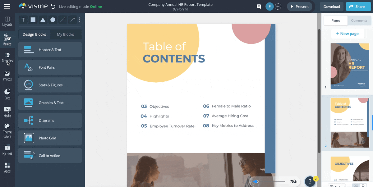 hr analytics - how to add interactive elements.