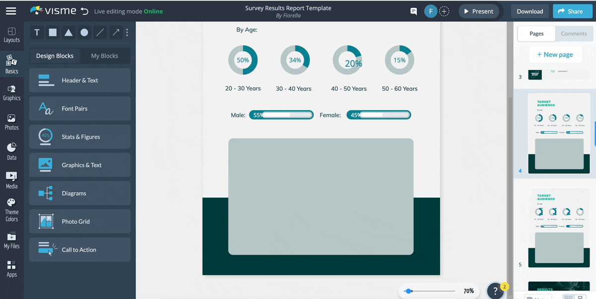 sales discovery questions - adding charts to your sales content