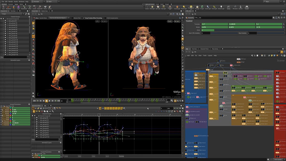 animation software -Houdini design interface