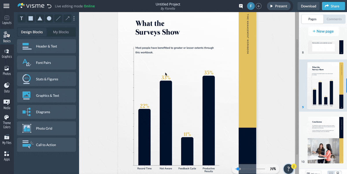 what does hr do - editing graphs and charts in Visme