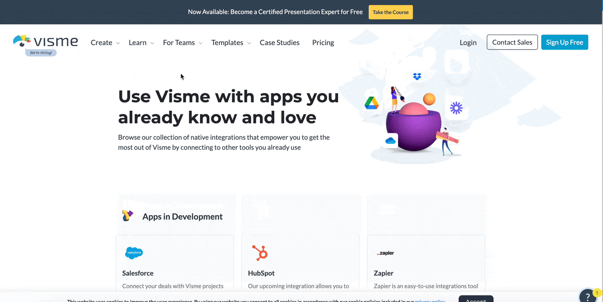 executive dashboard - Visme integrations