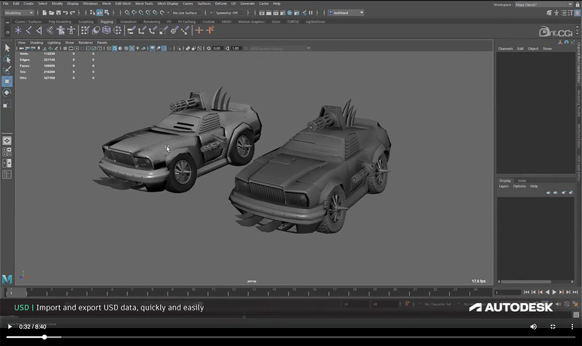 animation software - Autodesk Maya interface