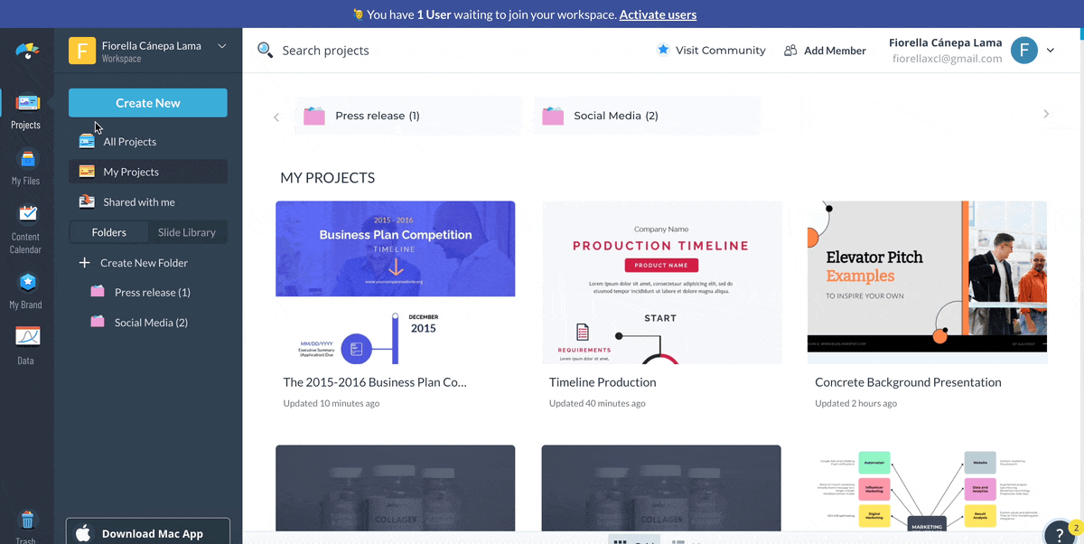 timeline presentation template - Using brand wizard tool
