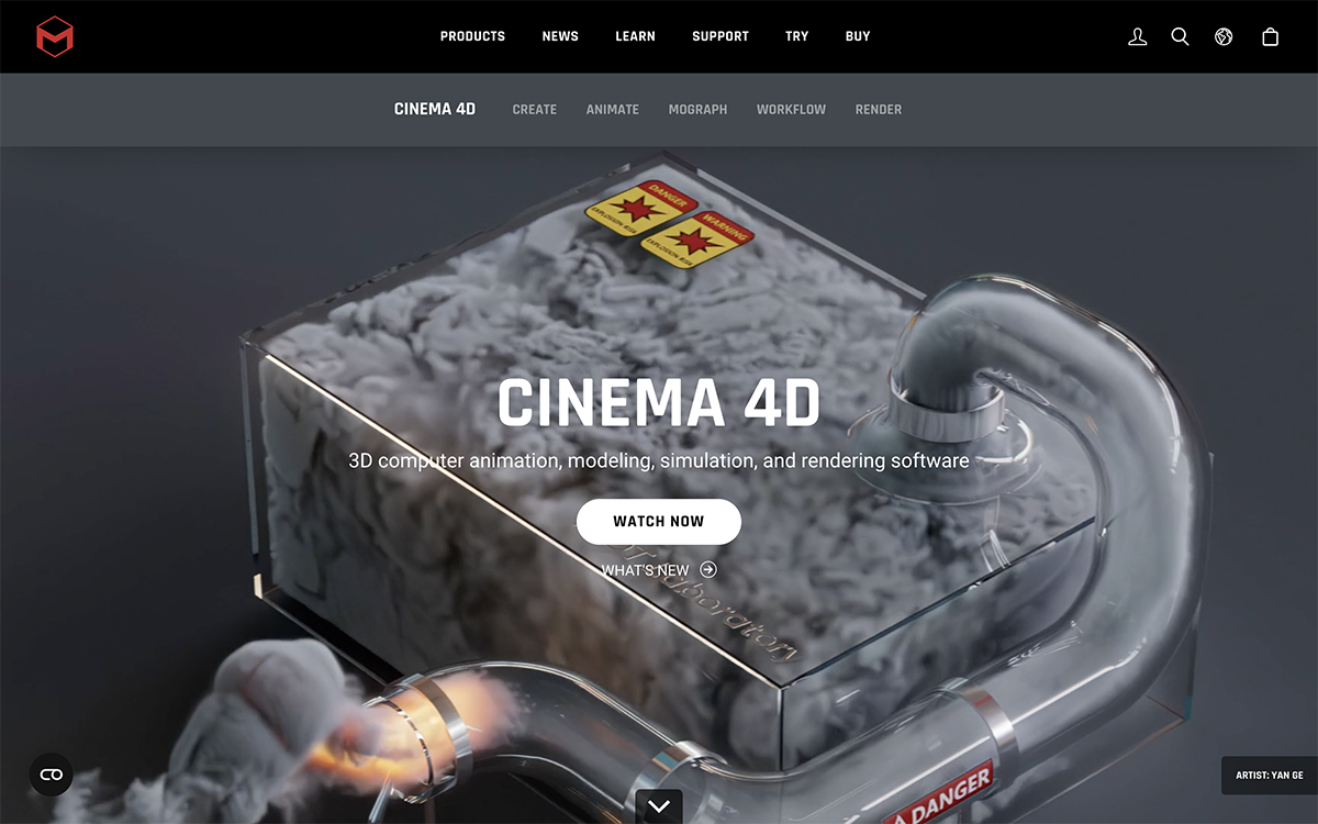 animation software - Cinema 4D home page