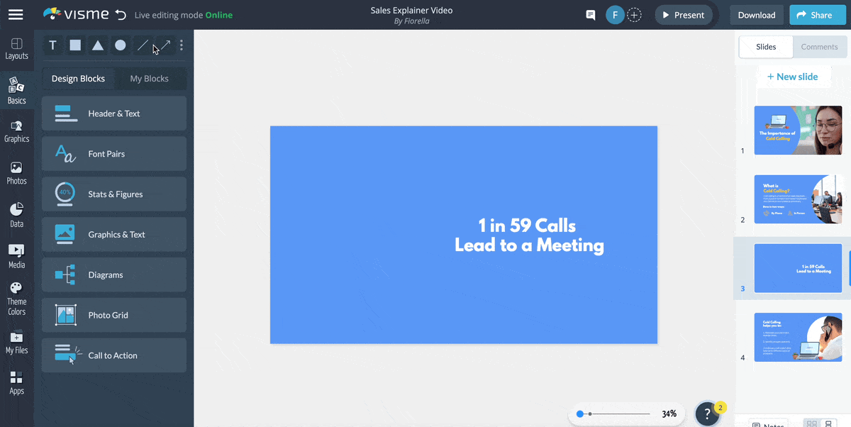 adding Animated Elements to Visme video