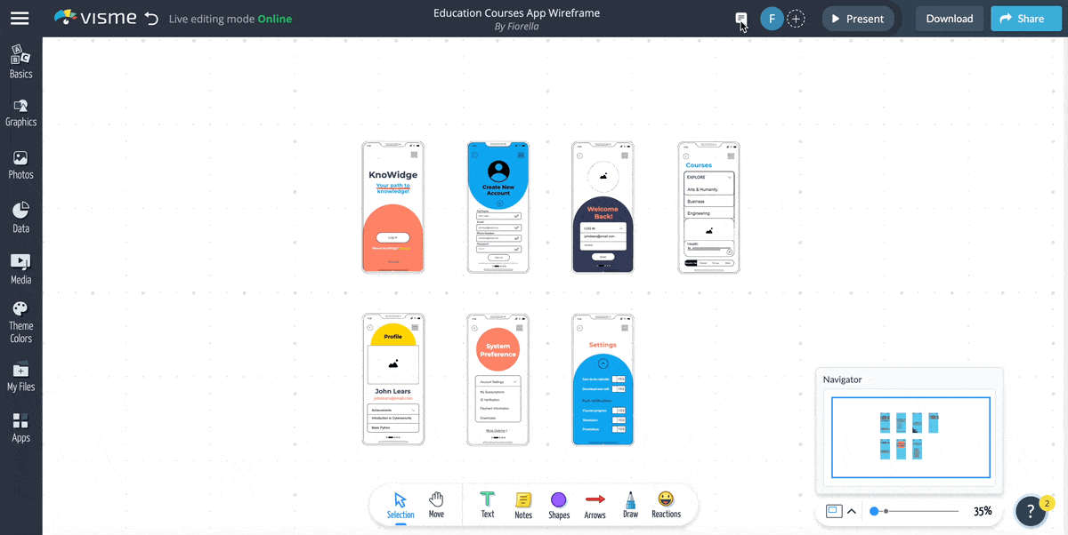 product management skills - Visme's collaboration features