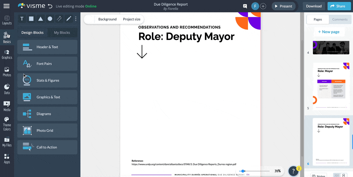 business report - Add charts and graphs